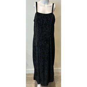 Vintage Velvet Pelicana 90's Slip Dress Womens M Black Retro Whimsigoth‎ Fairy